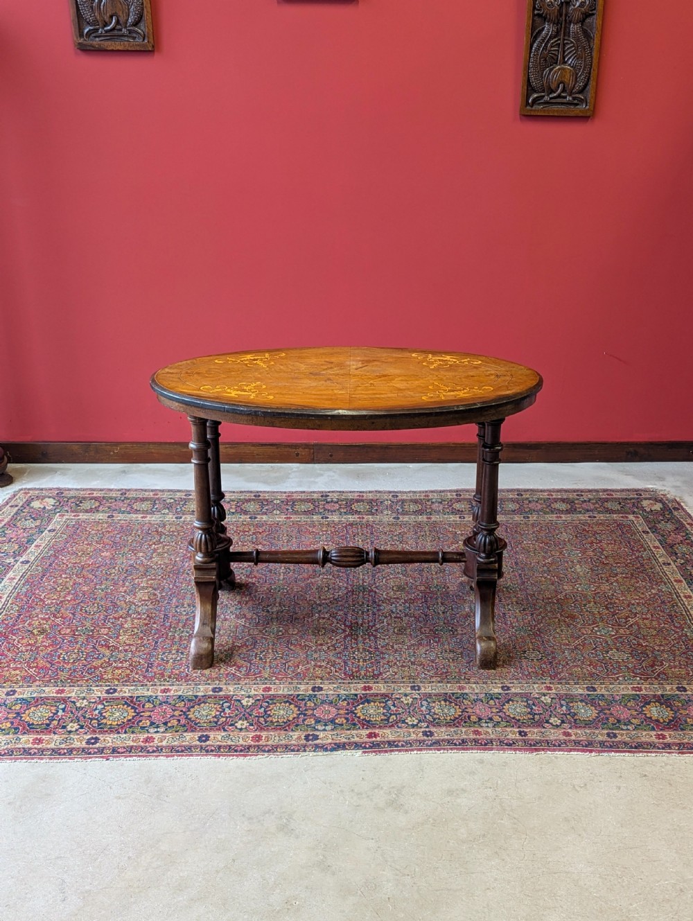 Antique 19th Century Oval Walnut Occasional Table View VIII