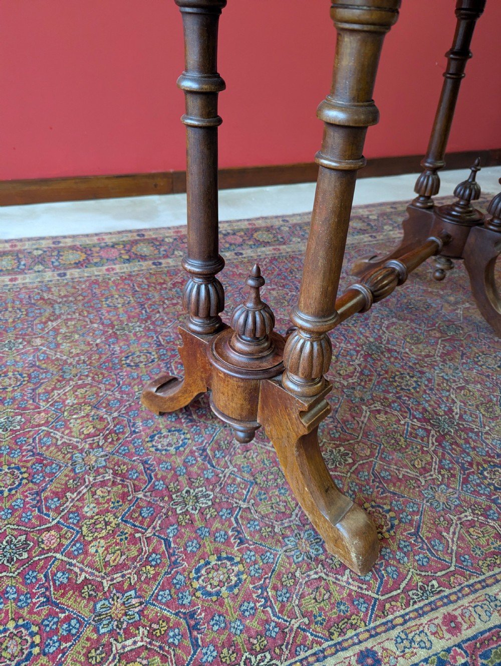 Antique 19th Century Oval Walnut Occasional Table View XII