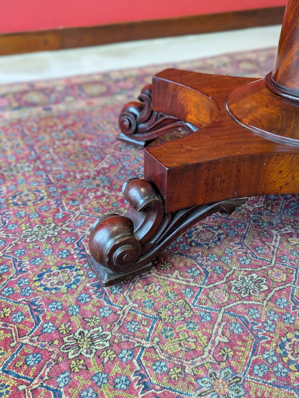 Antique Victorian Mahogany Fold Over Tea Table View IV