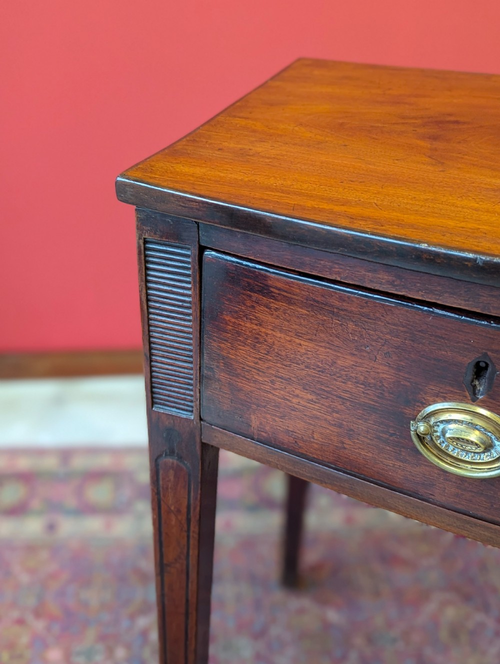 Antique Georgian Mahogany Side Table / Writing Desk c.1820 View III