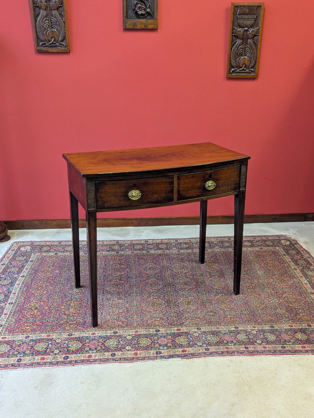 Antique Georgian Mahogany Side Table / Writing Desk c.1820 View V