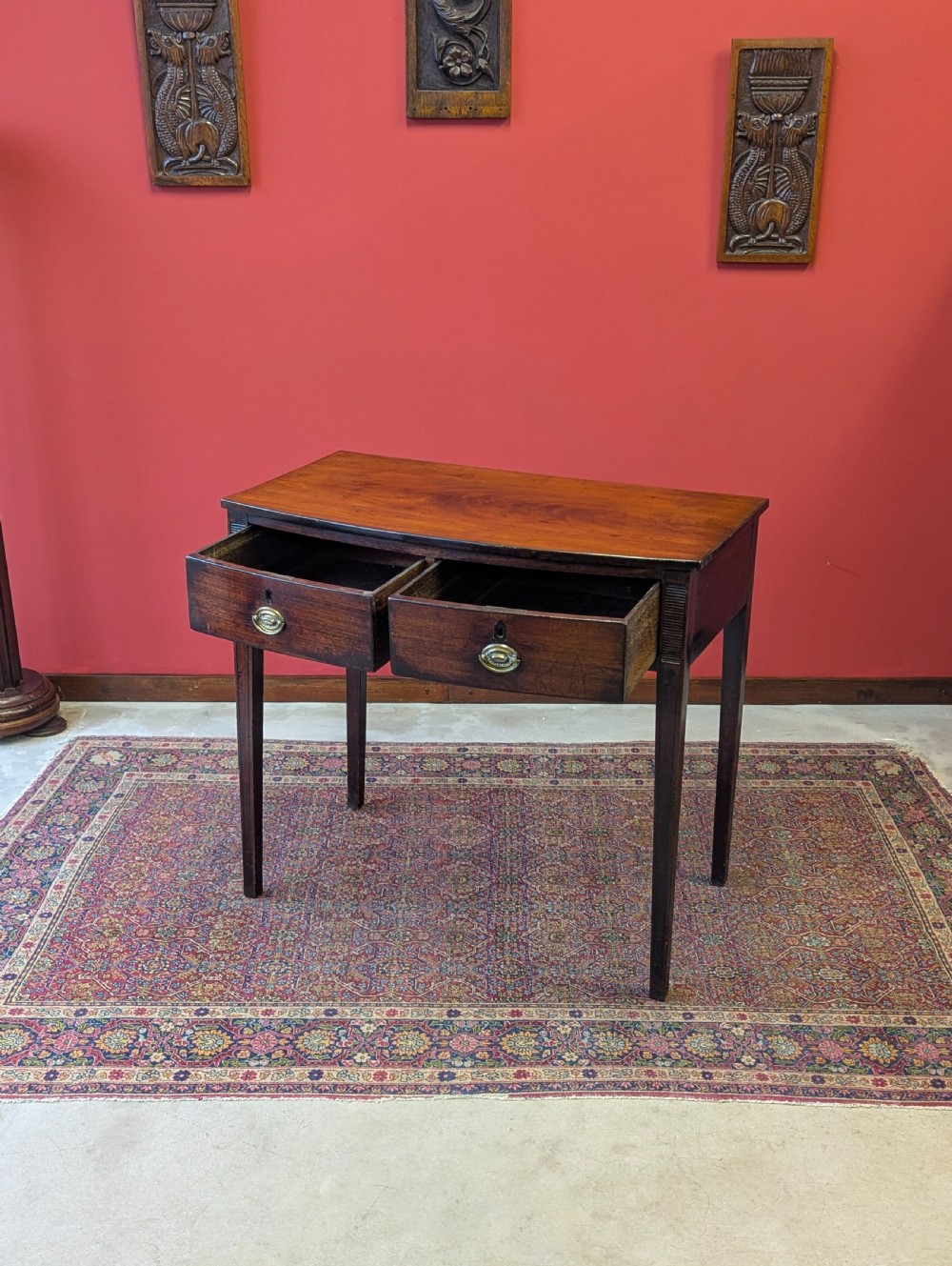 Antique Georgian Mahogany Side Table / Writing Desk c.1820 View VI