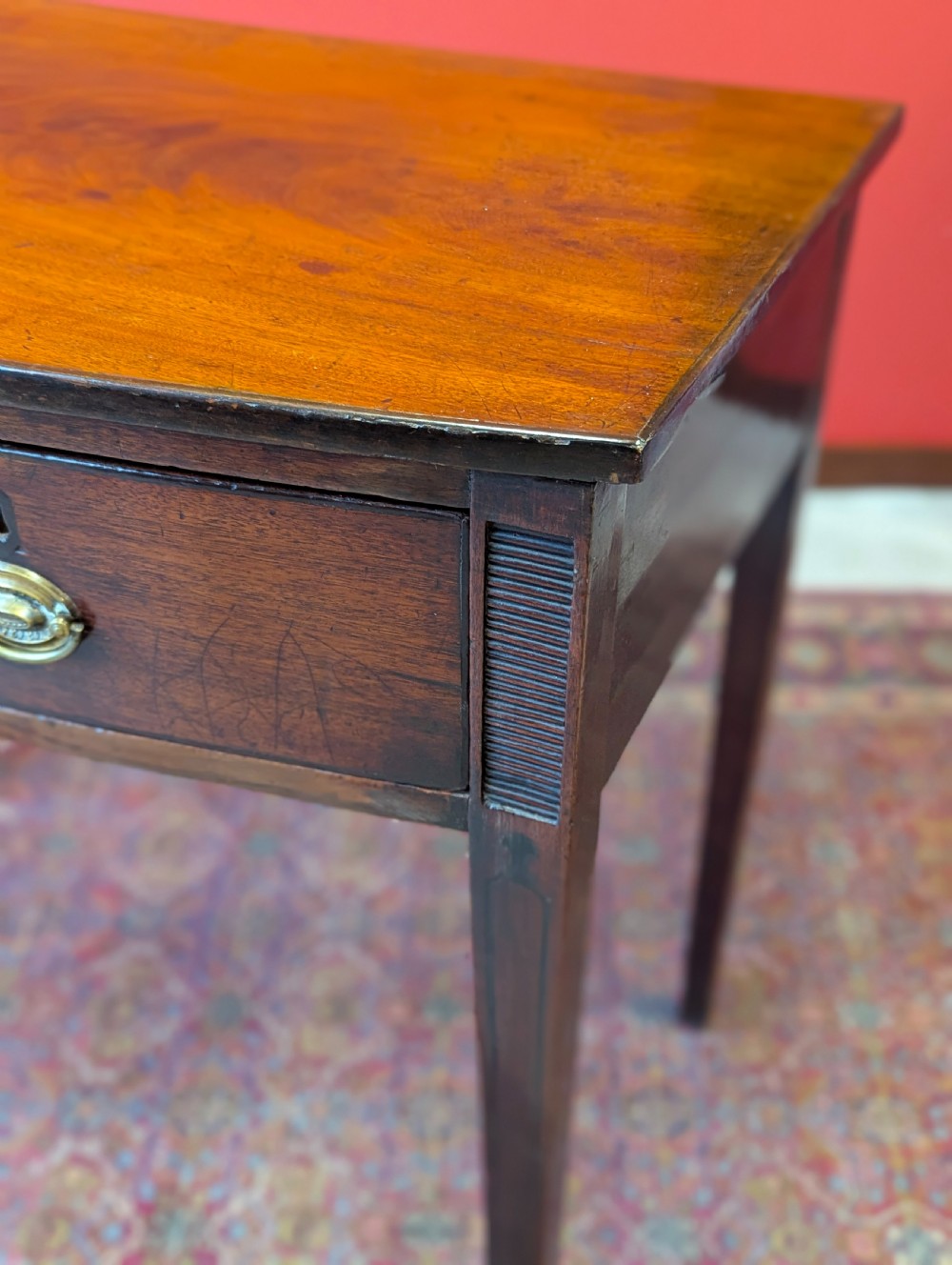 Antique Georgian Mahogany Side Table / Writing Desk c.1820 View VIII