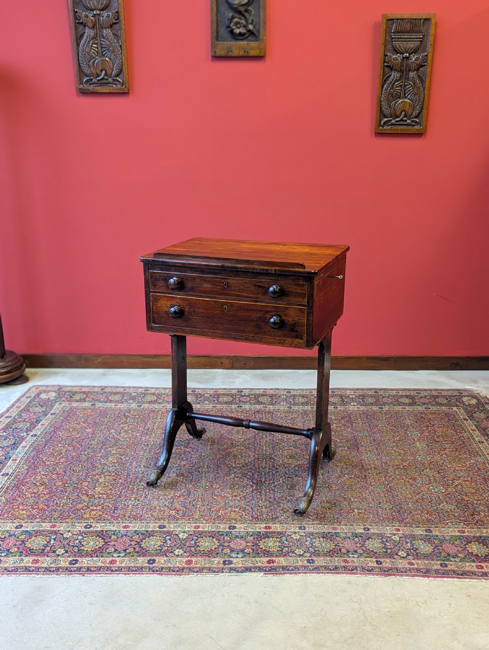 Antique Victorian Rosewood Reading Table Circa 1880 View II
