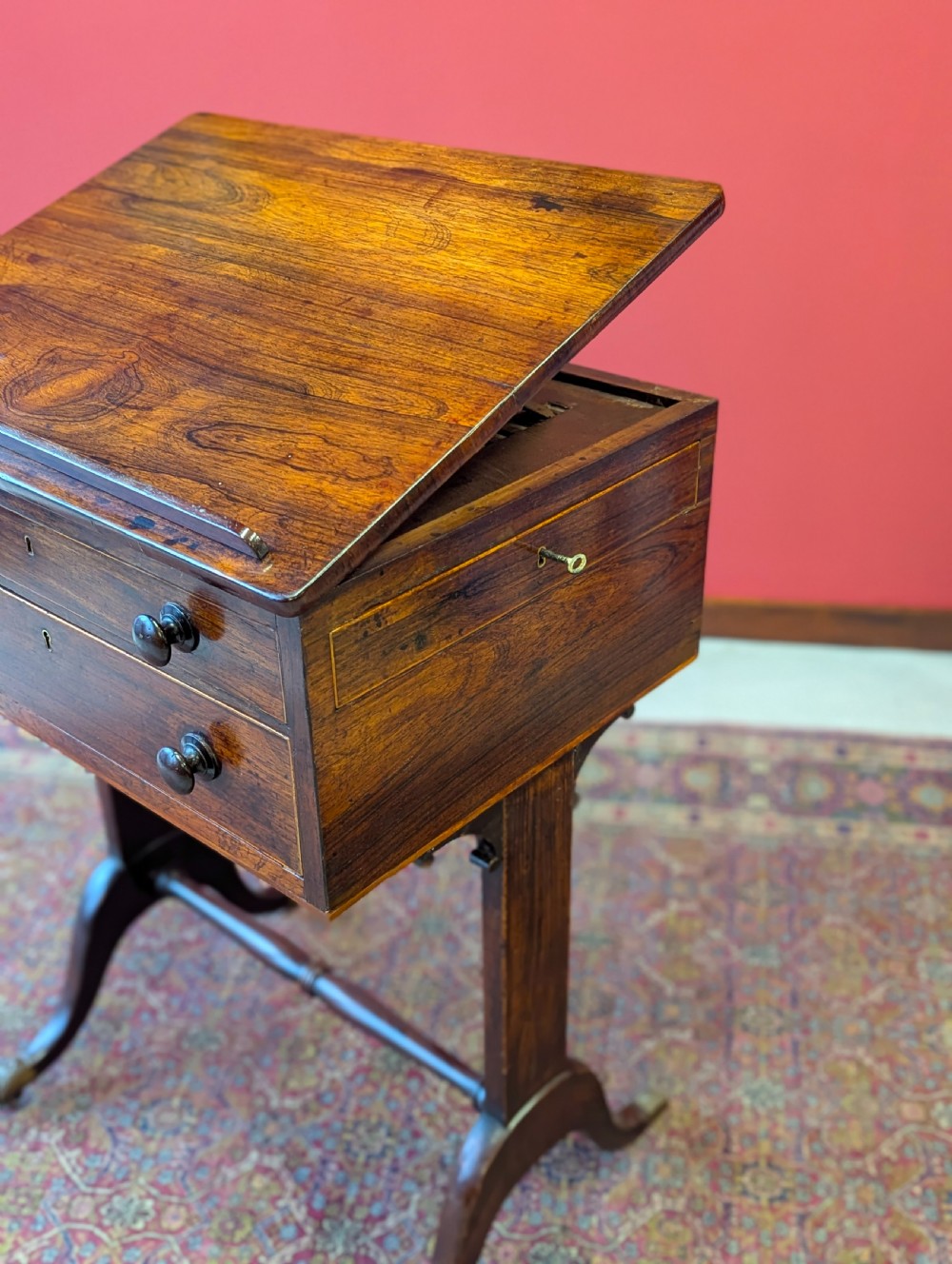 Antique Victorian Rosewood Reading Table Circa 1880 View V
