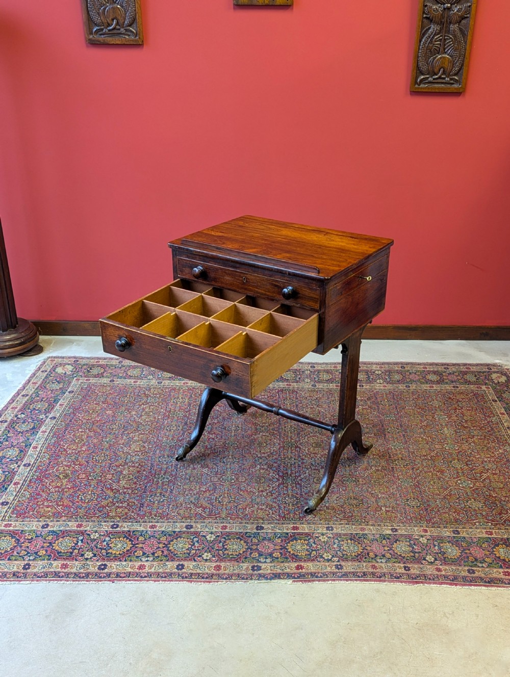 Antique Victorian Rosewood Reading Table Circa 1880 View VIII