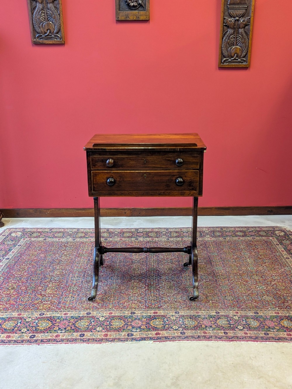 Antique Victorian Rosewood Reading Table Circa 1880 View XI