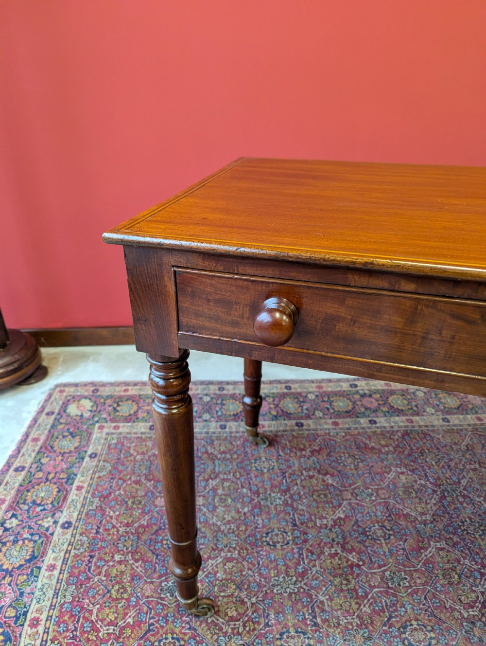 Antique Edwardian Inlaid Mahogany Writing Table View VI