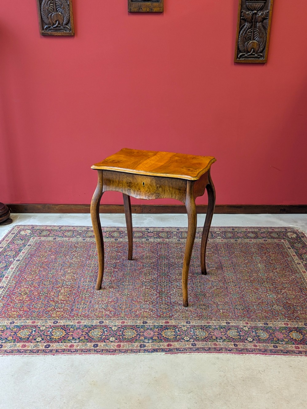 Antique 19th Century French Walnut Dressing Table / Vanity Table View II