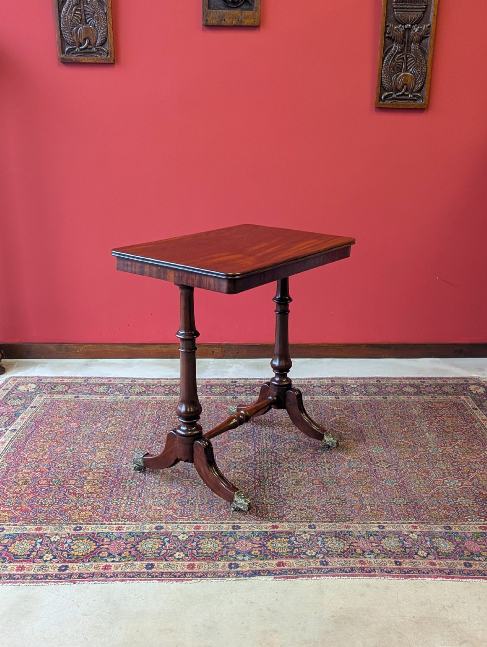 Antique Mid 19th Century Mahogany Occasional Table / Library Table View X