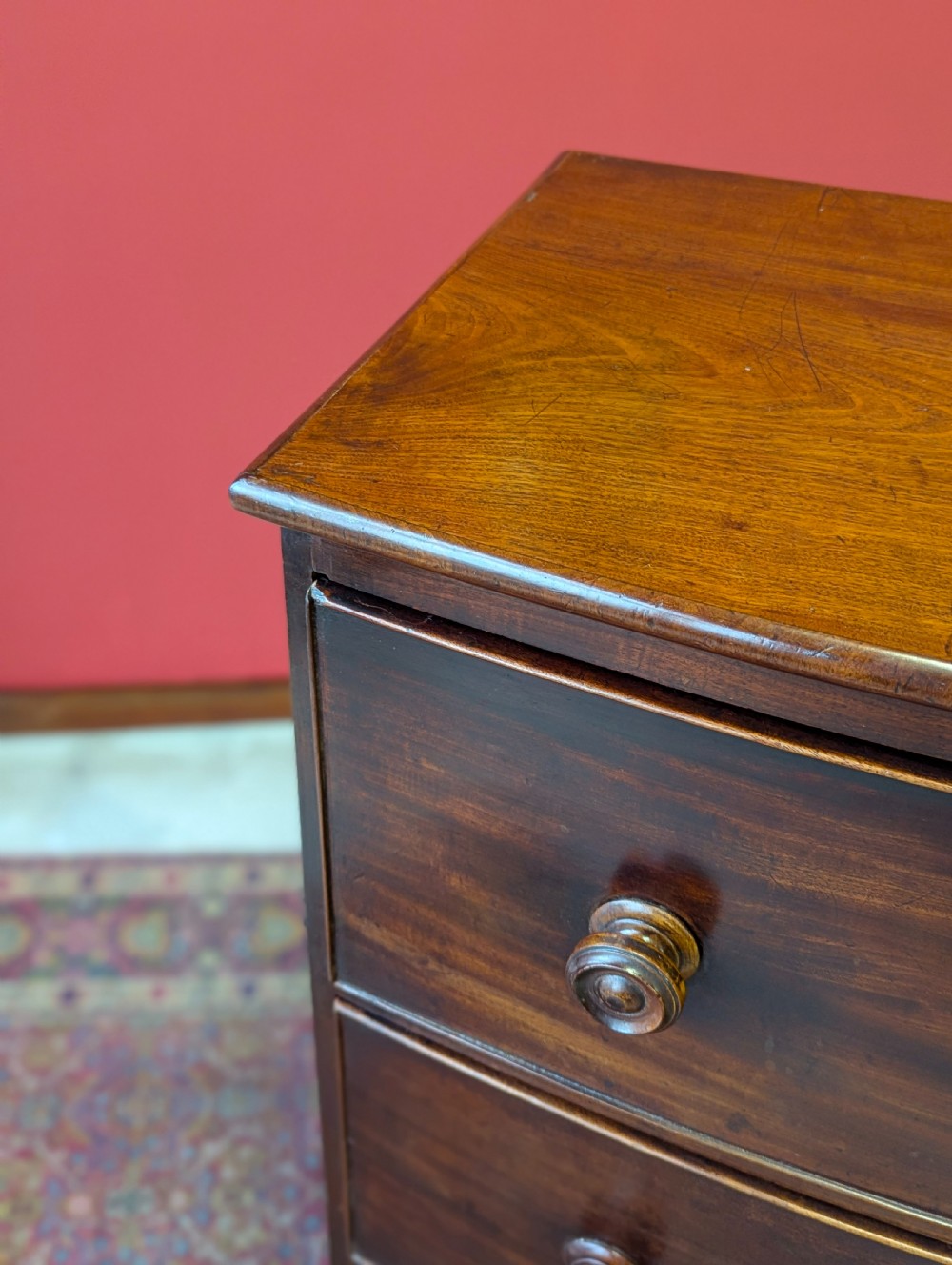 Antique Georgian Mahogany Bow Front Chest of Drawers c.1825 View VII