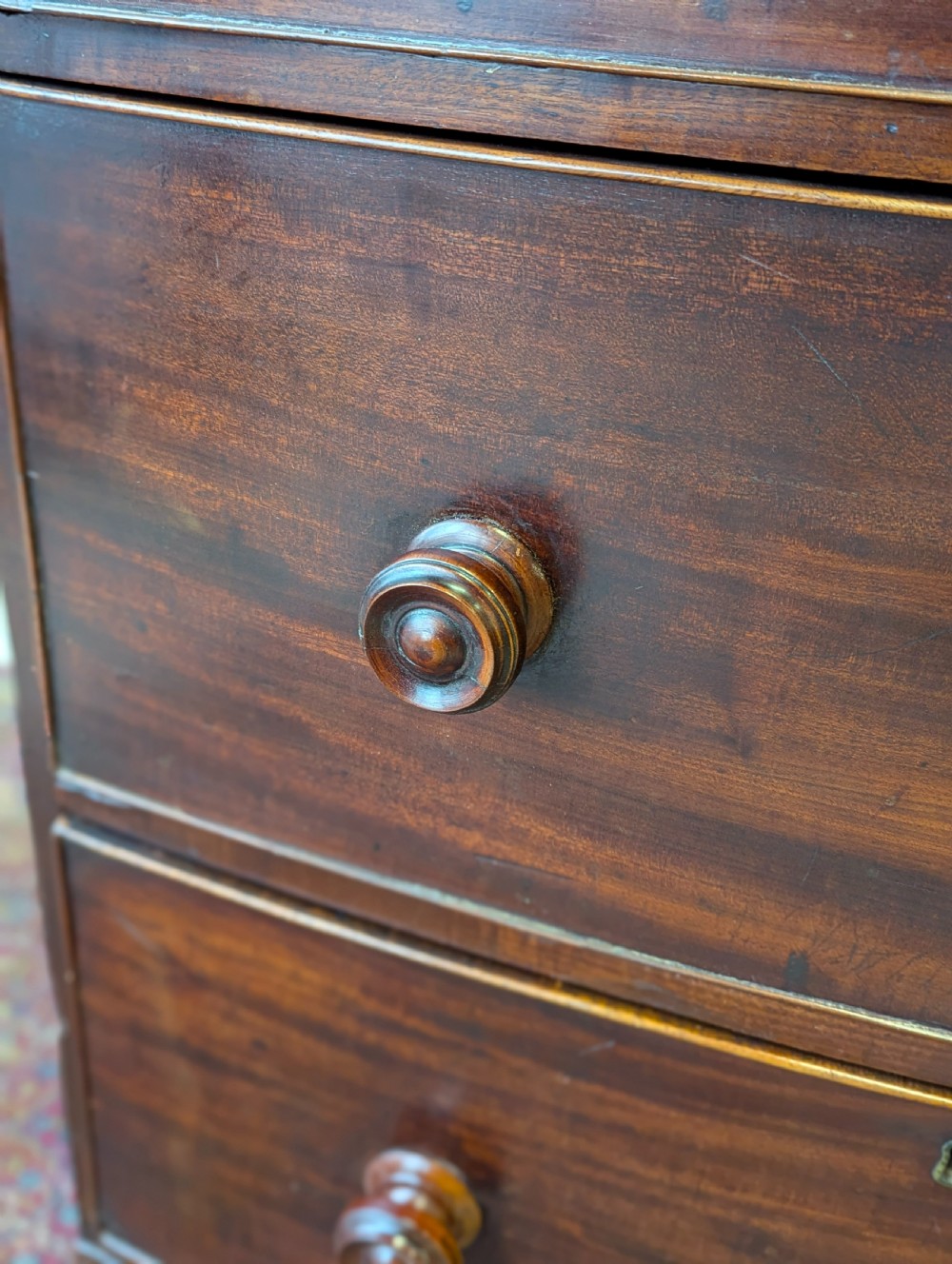 Antique Georgian Mahogany Bow Front Chest of Drawers c.1825 View VIII