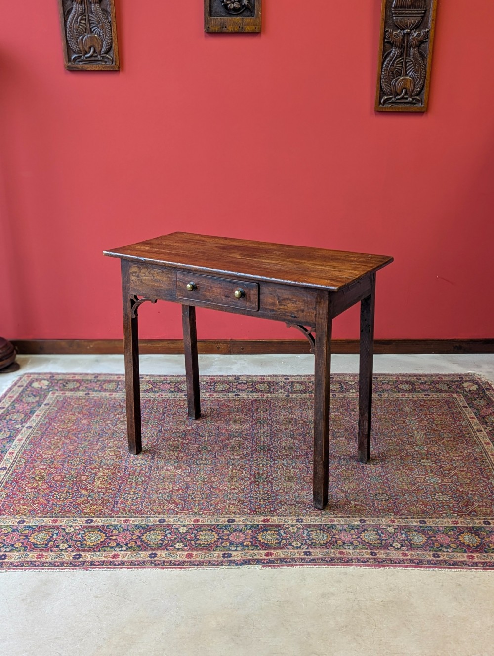 Antique Georgian 18th Century Elm Side Table Circa 1780
