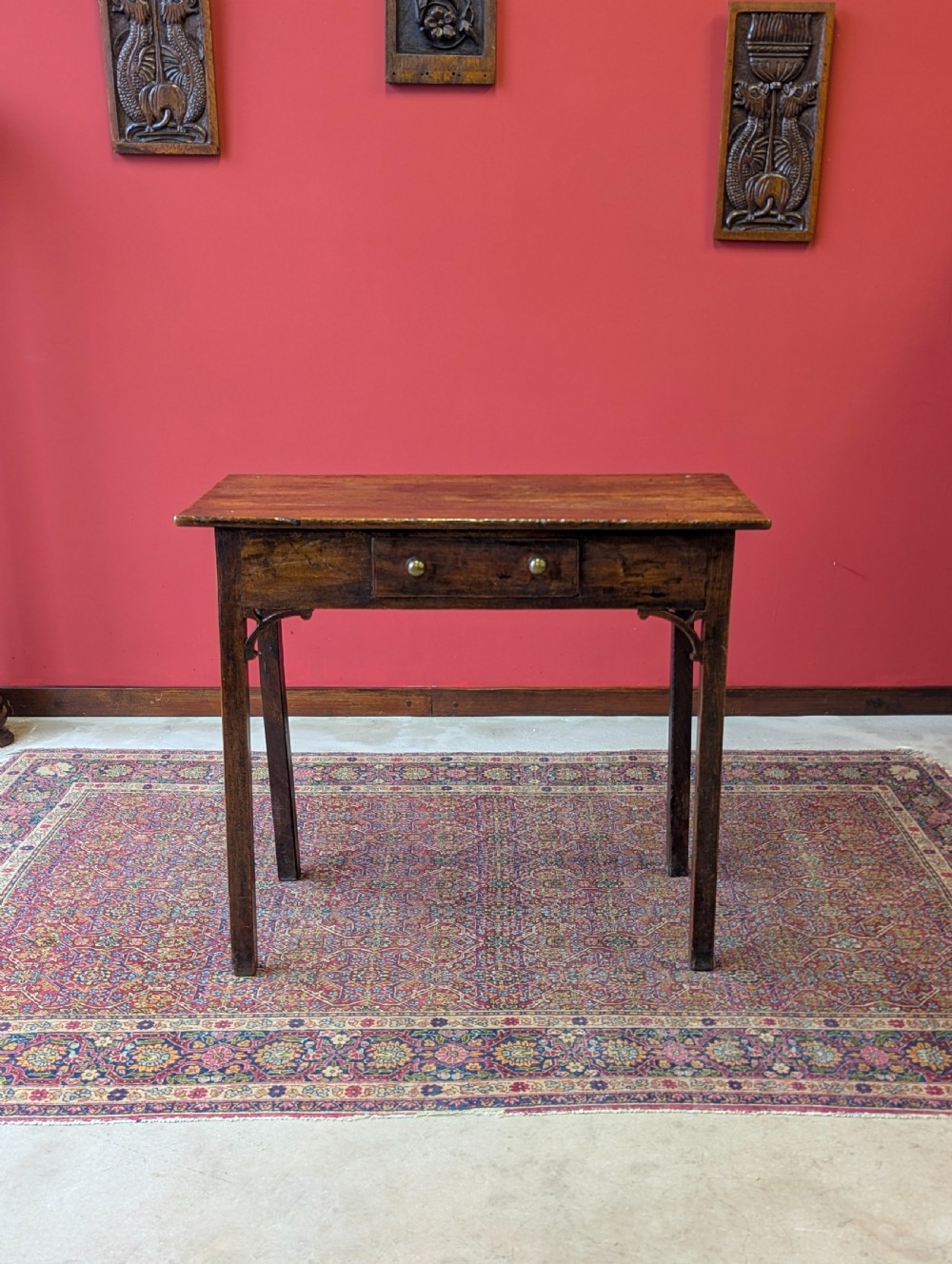 Antique Georgian 18th Century Elm Side Table Circa 1780
 View II