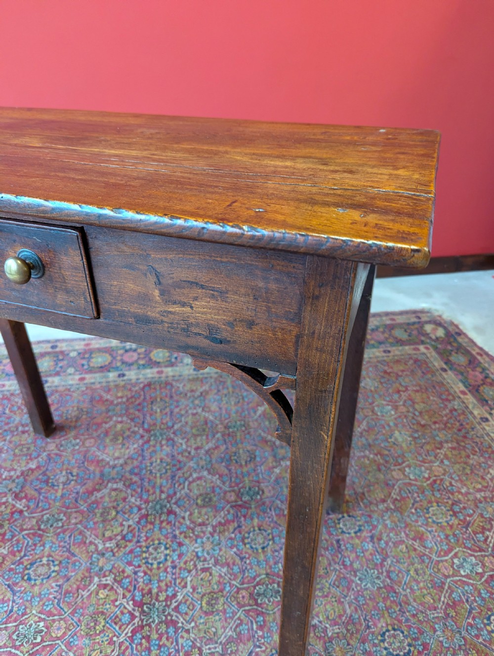 Antique Georgian 18th Century Elm Side Table Circa 1780
 View V