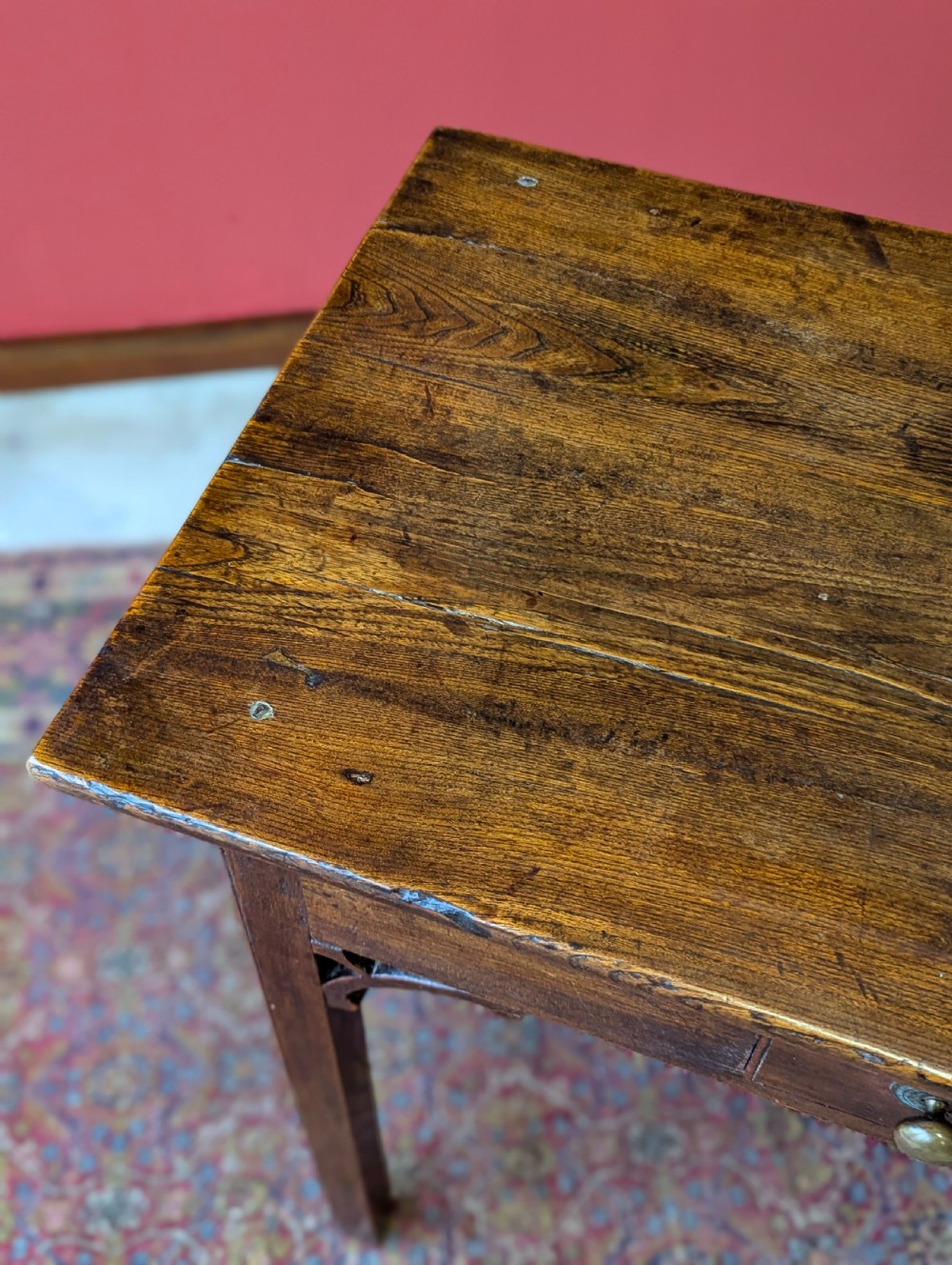 Antique Georgian 18th Century Elm Side Table Circa 1780
 View IX