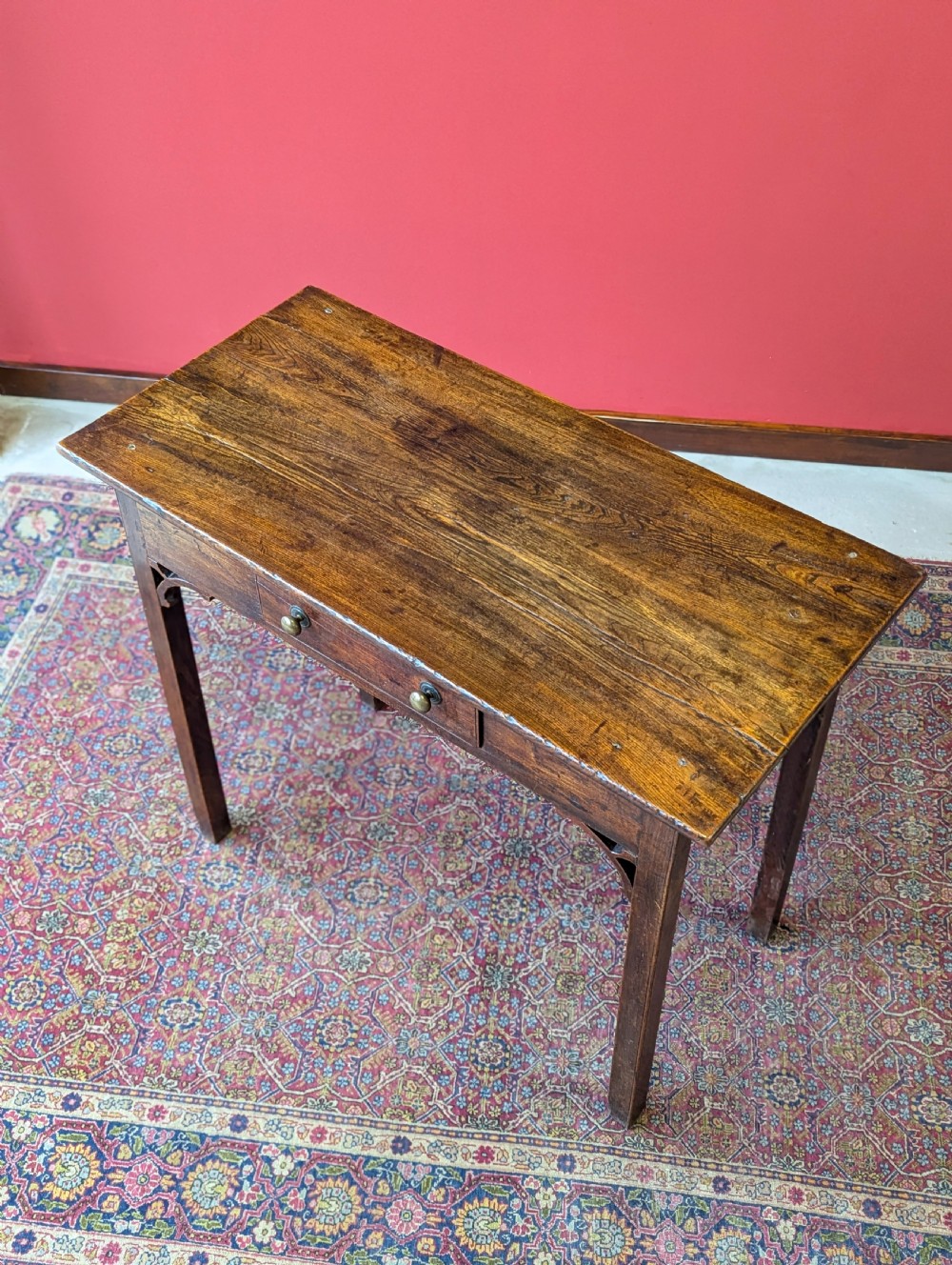 Antique Georgian 18th Century Elm Side Table Circa 1780
 View X