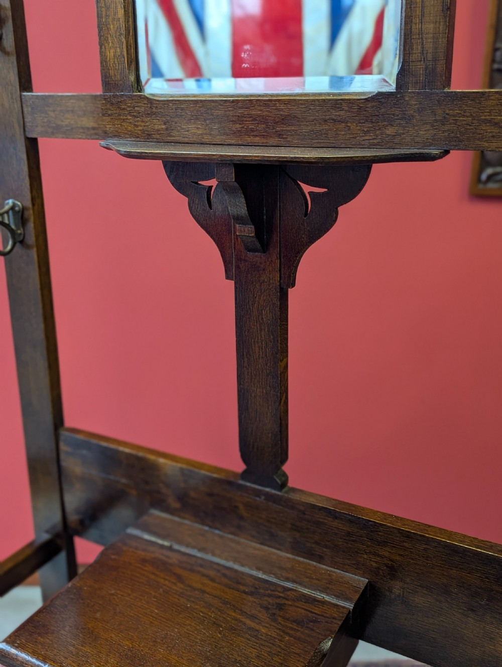 Antique Early 20th Century Oak Hall Stand View V