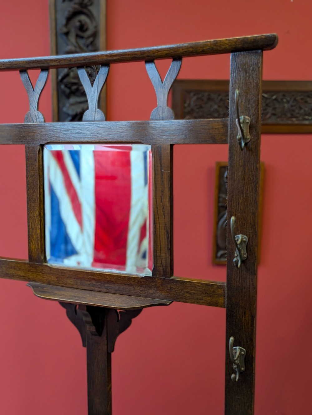 Antique Early 20th Century Oak Hall Stand View VI
