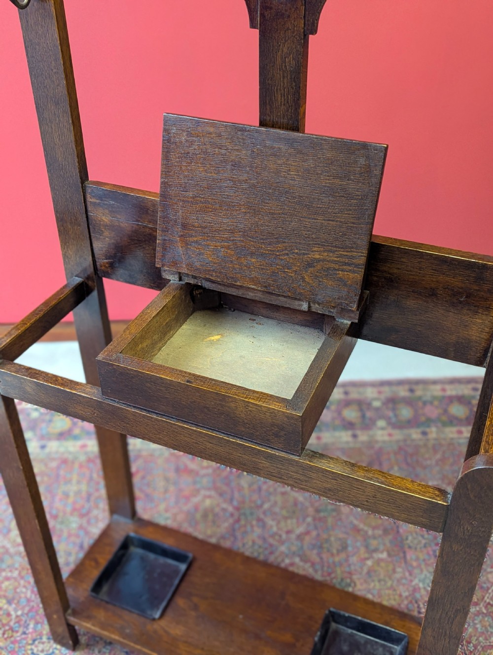 Antique Early 20th Century Oak Hall Stand View IX