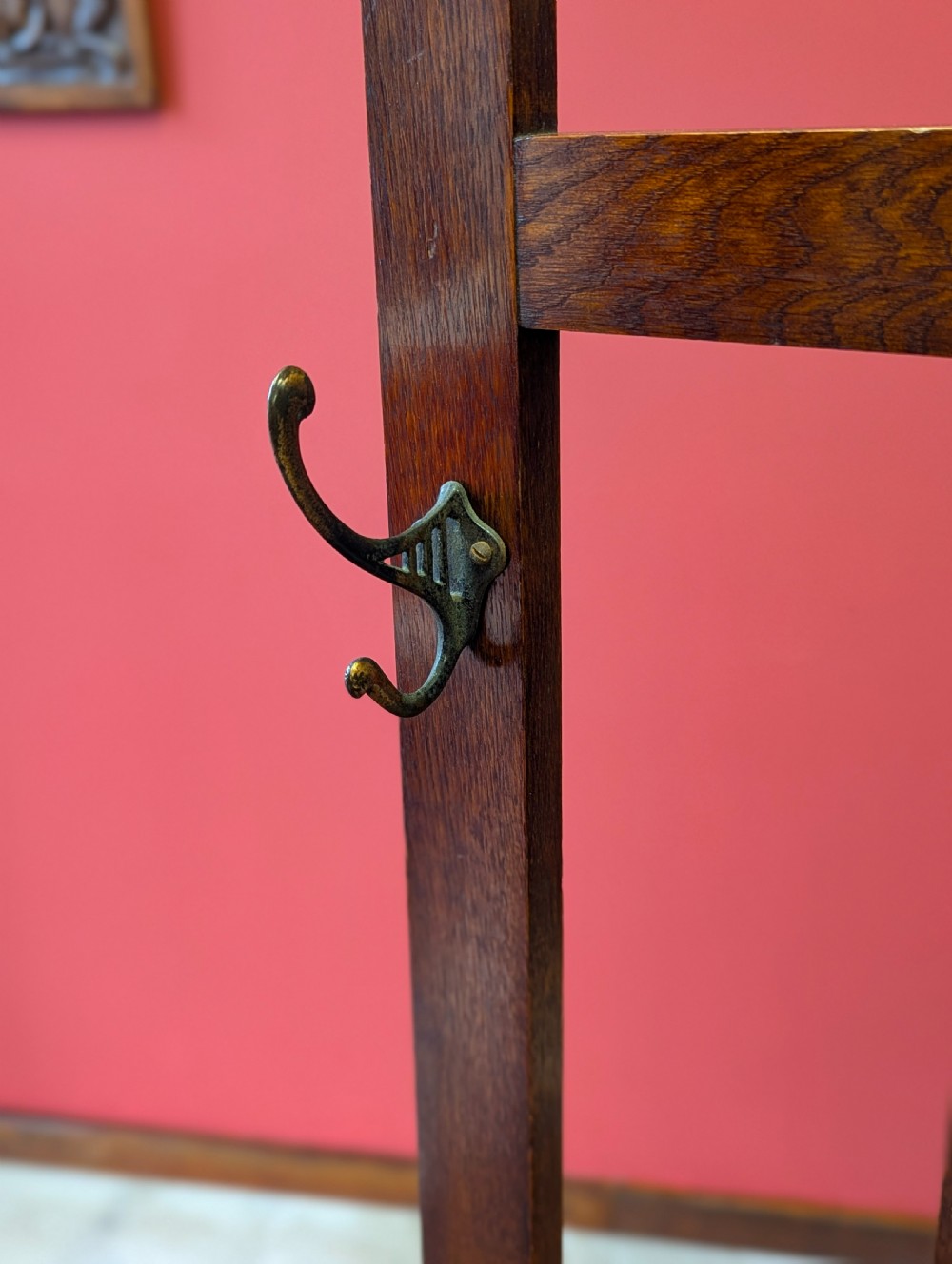 Vintage 1930’s Oak Slim Hall Stand View IV