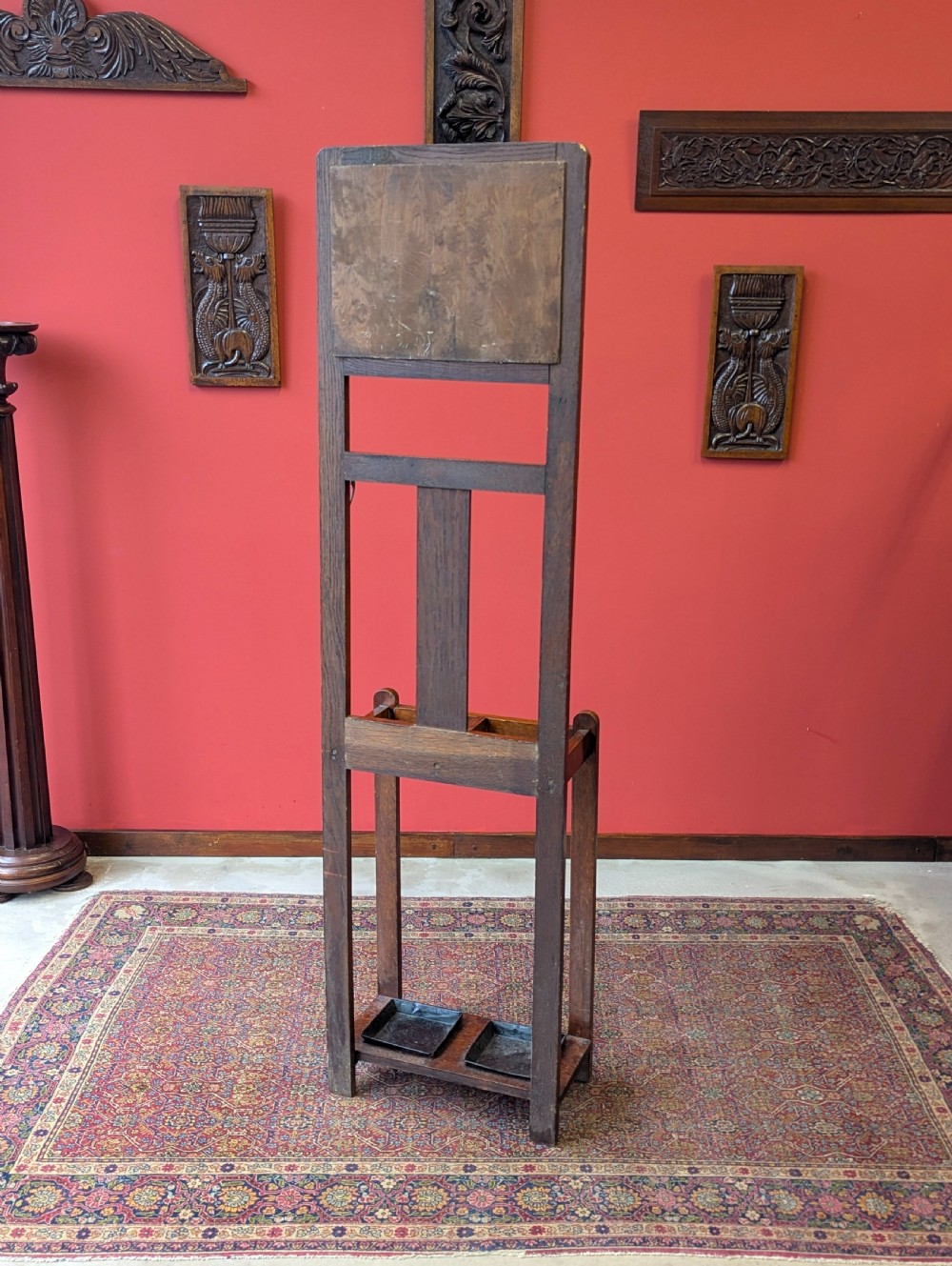 Vintage 1930’s Oak Slim Hall Stand View IX