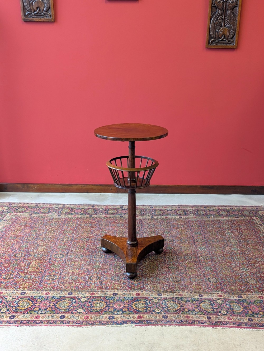 Antique Victorian Rosewood Wine Table View II