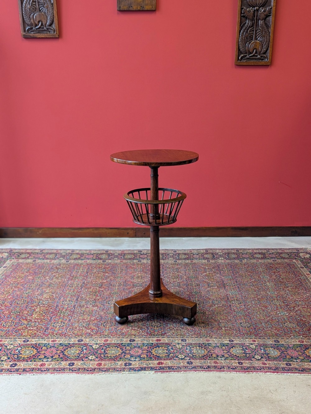 Antique Victorian Rosewood Wine Table View IV