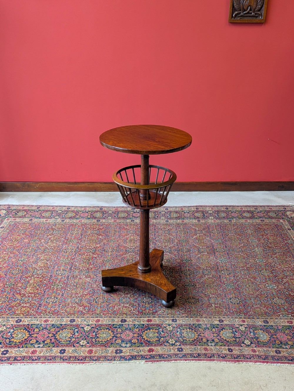 Antique Victorian Rosewood Wine Table View VII