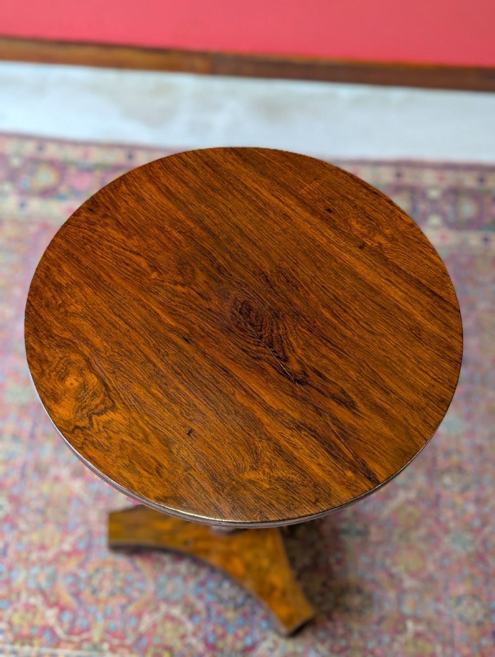 Antique Victorian Rosewood Wine Table View VIII