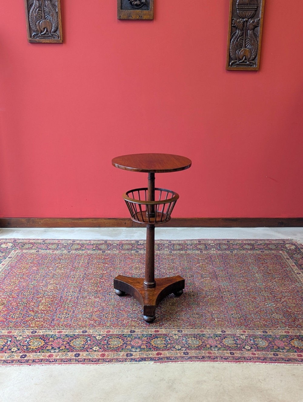 Antique Victorian Rosewood Wine Table View IX