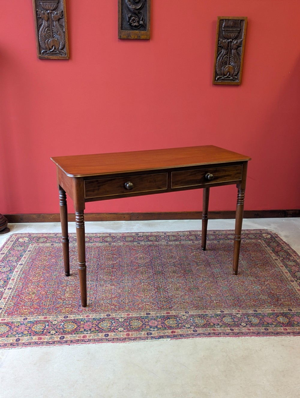 Antique Victorian Mahogany Writing Table View VI