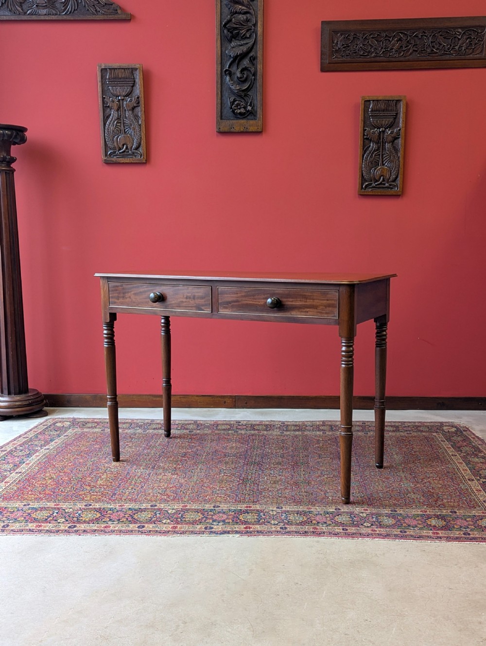 Antique Victorian Mahogany Writing Table View VIII