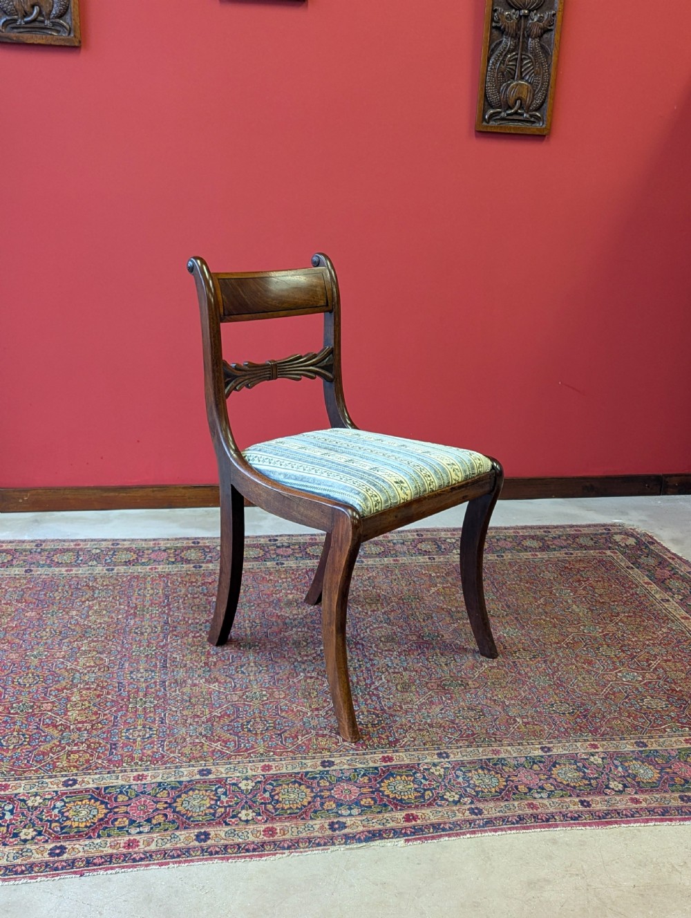 Set of Six Antique Regency Period Mahogany Dining Chairs View VI