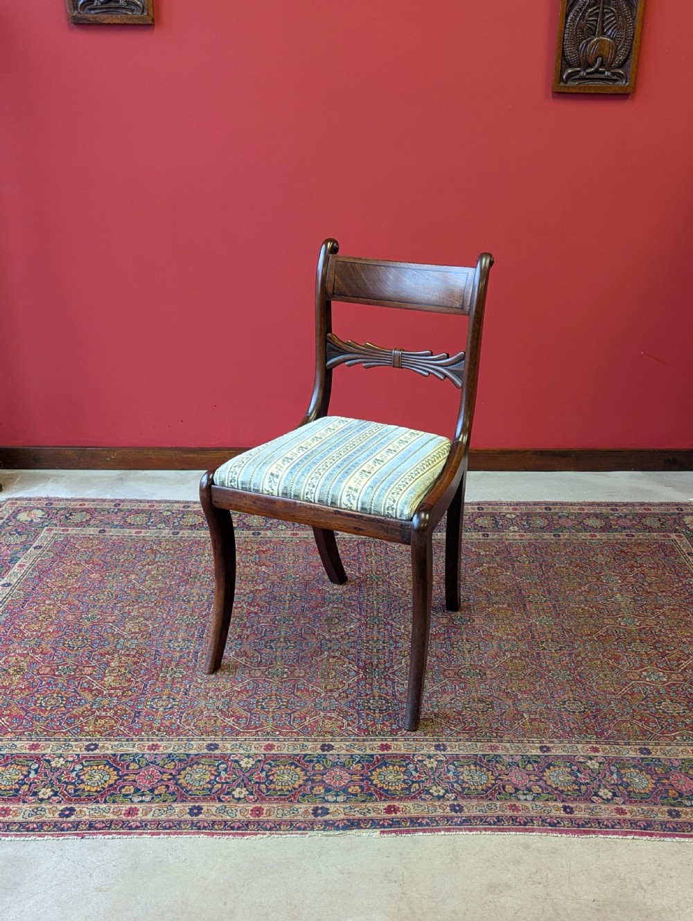Set of Six Antique Regency Period Mahogany Dining Chairs View VII