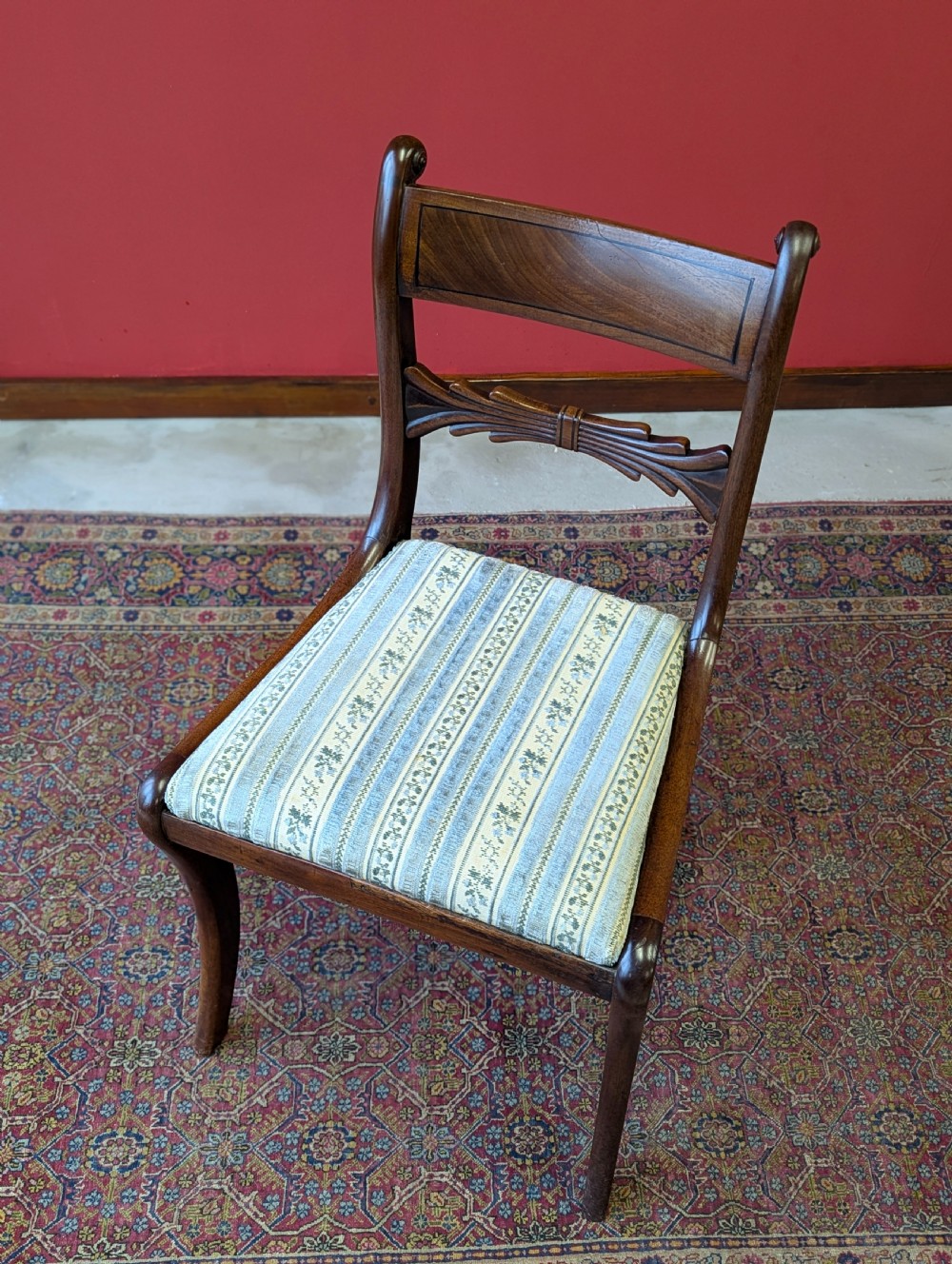 Set of Six Antique Regency Period Mahogany Dining Chairs View X