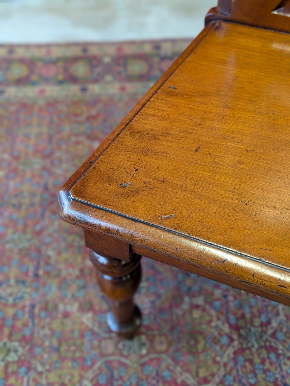 Antique Early Victorian Carved Mahogany Hall Chair View VII