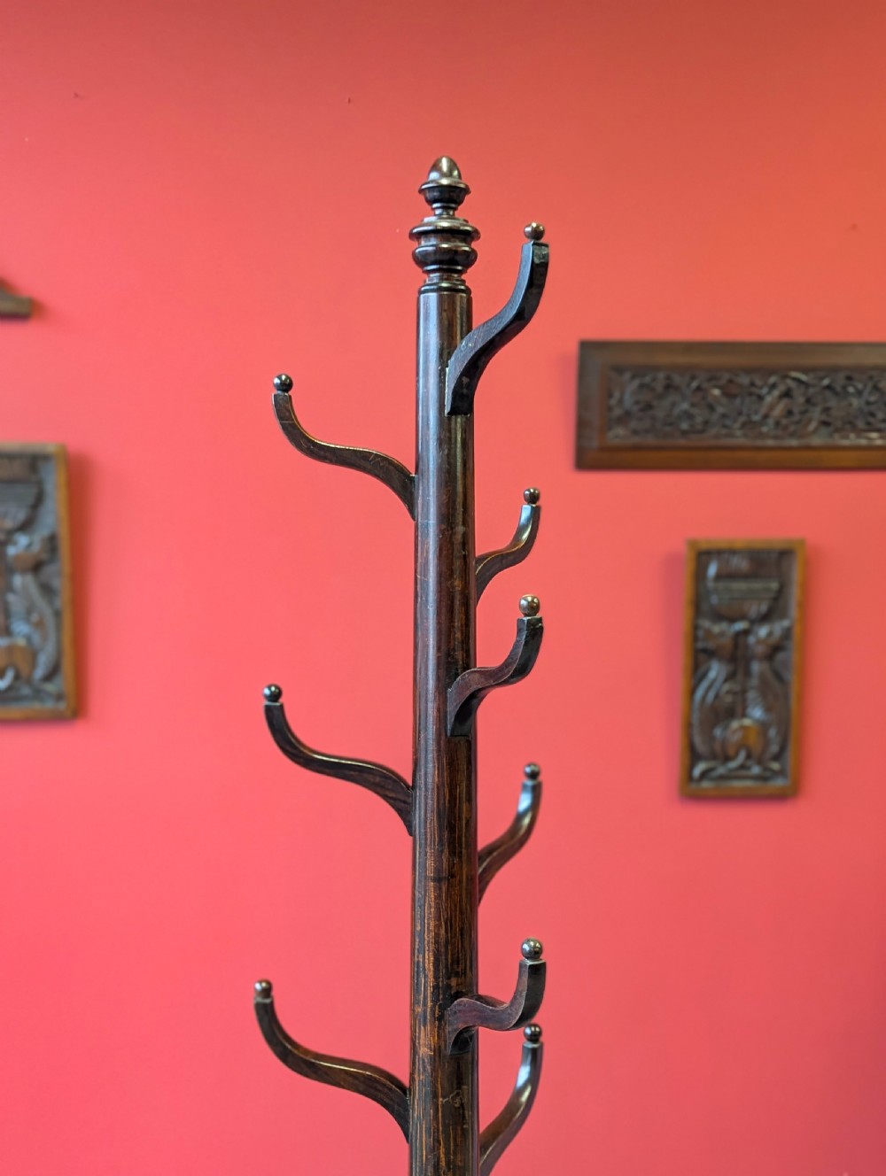 Antique Edwardian Regency Style Simulated Rosewood Hat Stand View III
