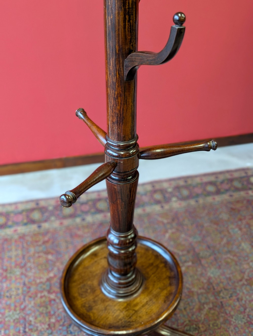 Antique Edwardian Regency Style Simulated Rosewood Hat Stand View VII
