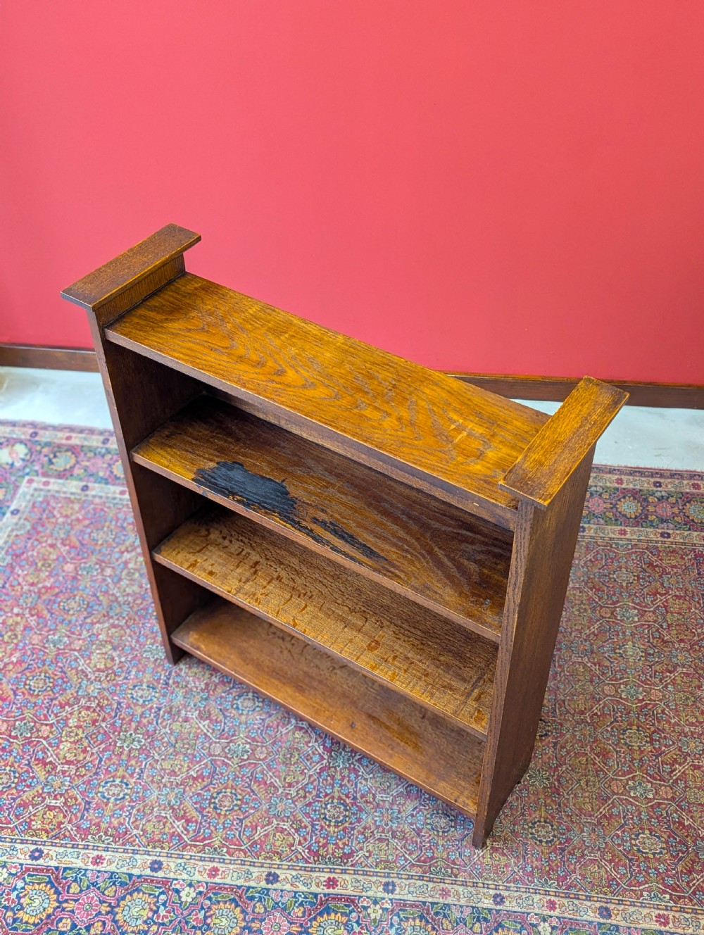 Antique Early 20th Century Arts & Crafts Oak Bookcase View IV