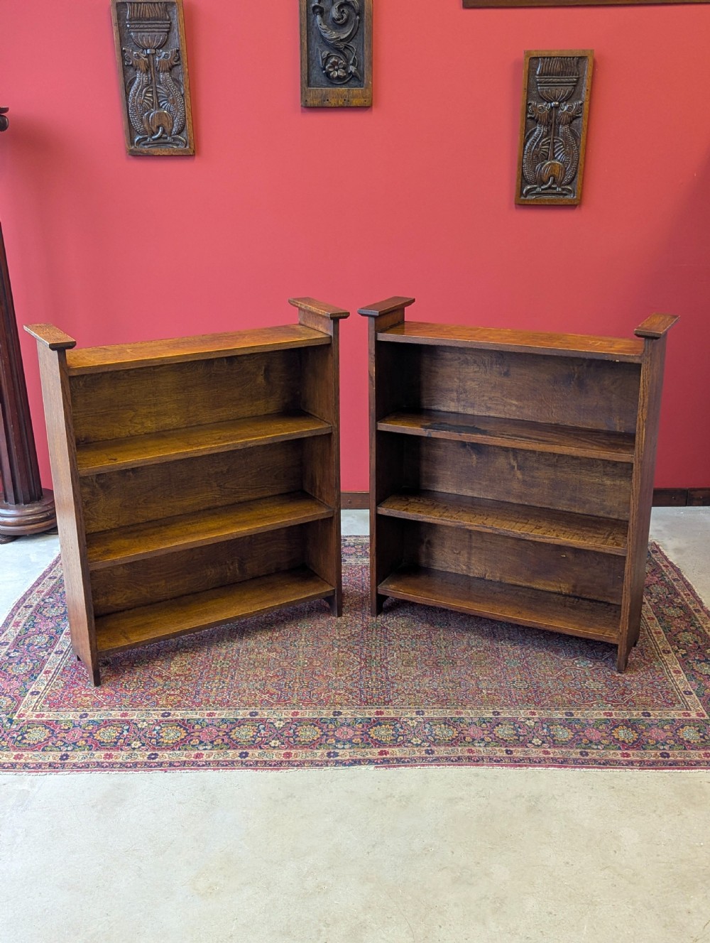 Antique Early 20th Century Arts & Crafts Oak Bookcase View IX