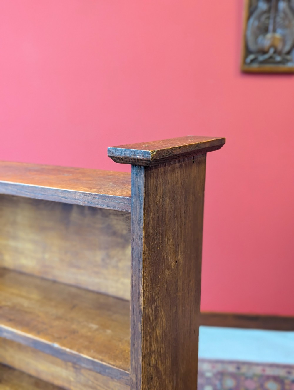 Antique Early 20th Century Arts & Crafts Oak Bookcase View IV