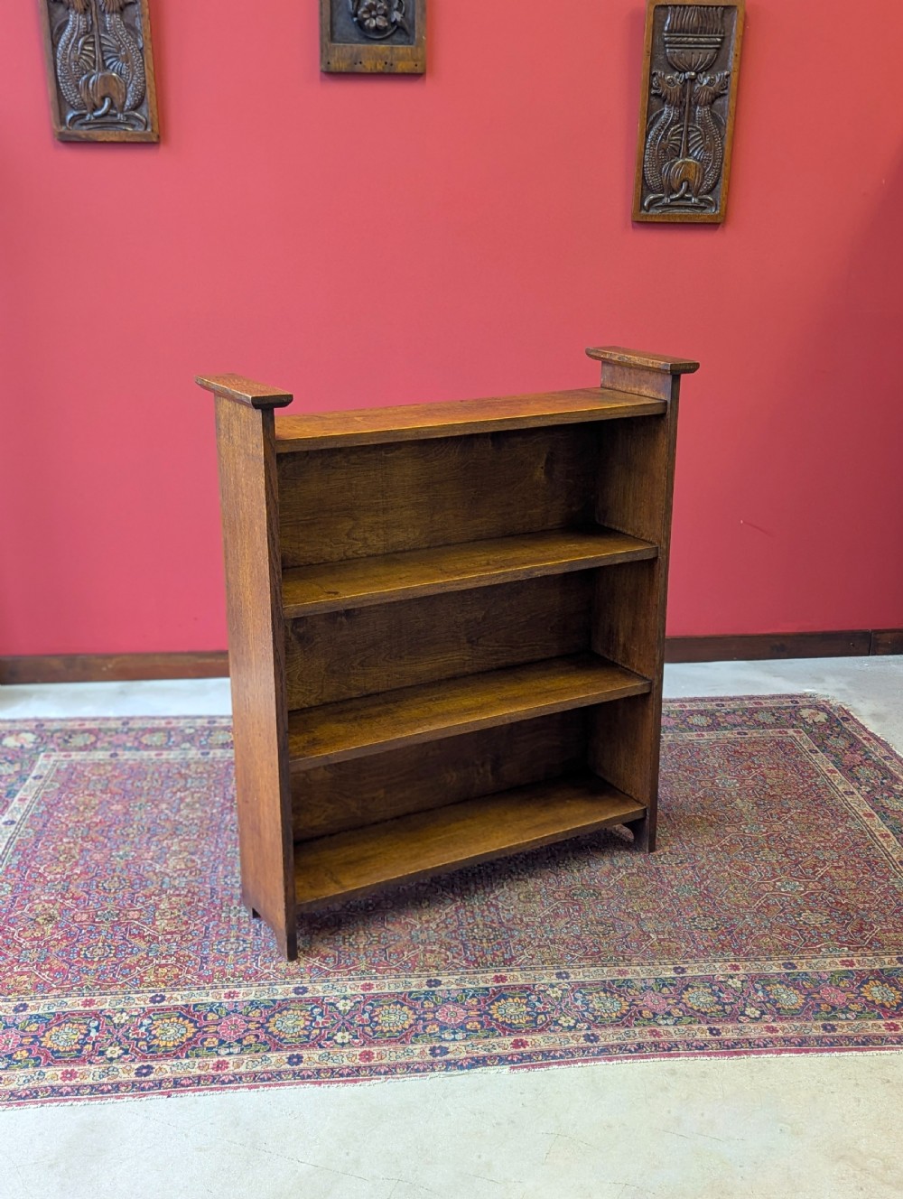 Antique Early 20th Century Arts & Crafts Oak Bookcase View VI