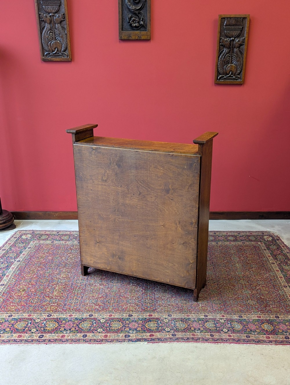 Antique Early 20th Century Arts & Crafts Oak Bookcase View IX