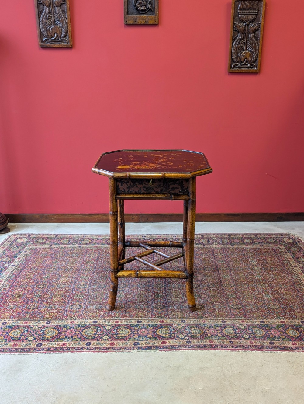 Antique Victorian Aesthetic Movement Bamboo Work Table c.1890

