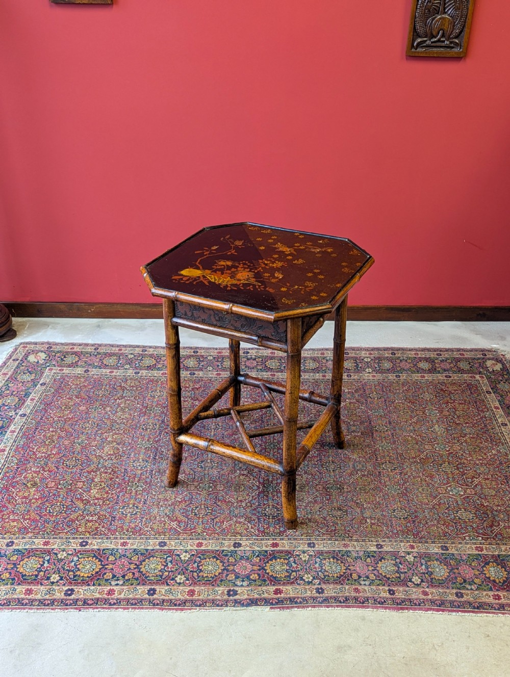 Antique Victorian Aesthetic Movement Bamboo Work Table c.1890
 View III