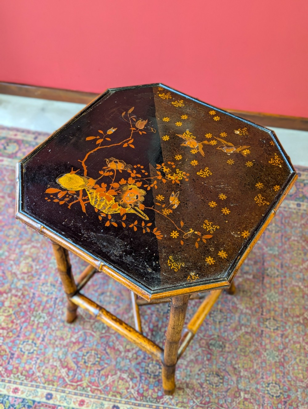 Antique Victorian Aesthetic Movement Bamboo Work Table c.1890
 View V
