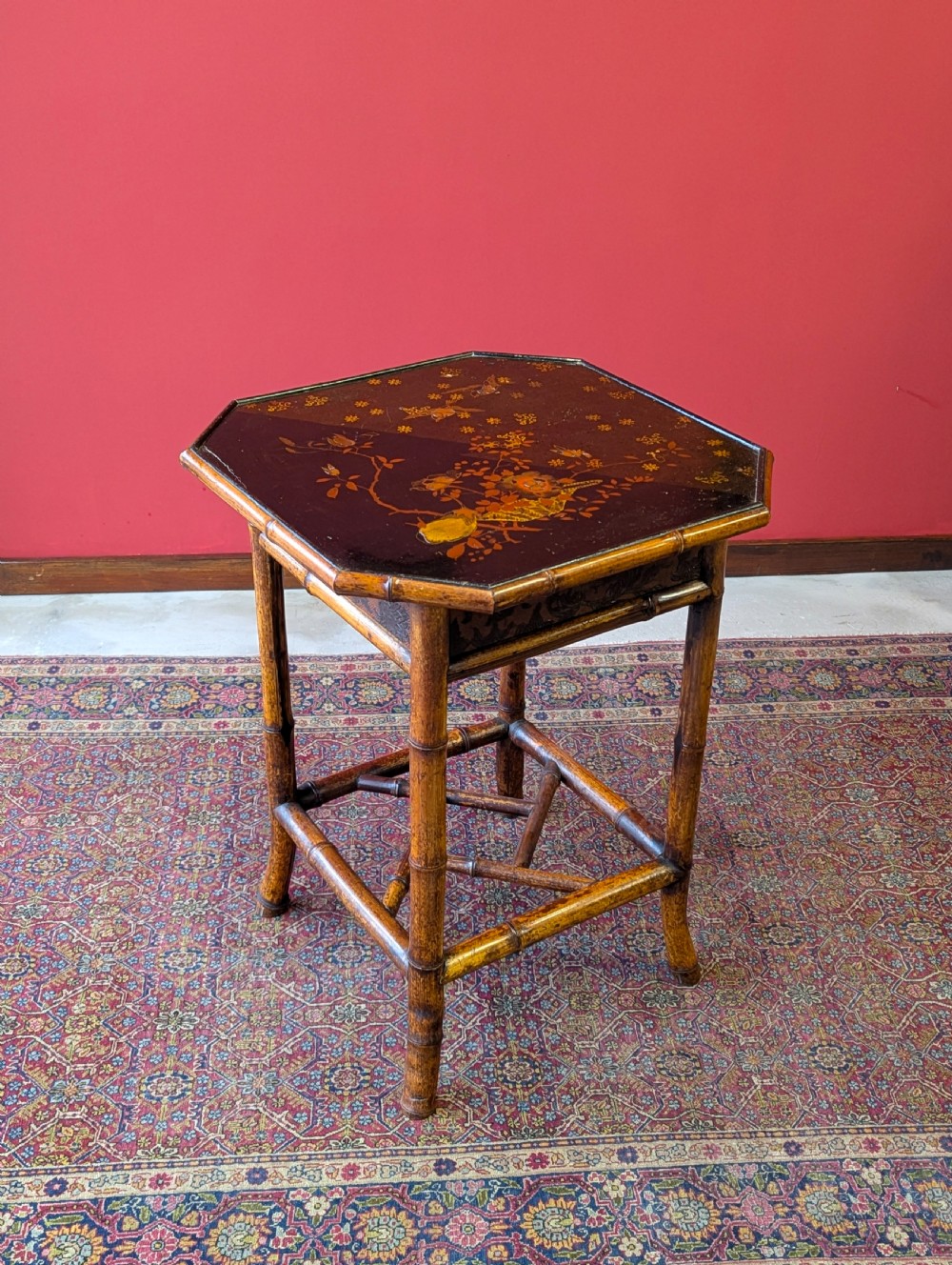 Antique Victorian Aesthetic Movement Bamboo Work Table c.1890
 View VI