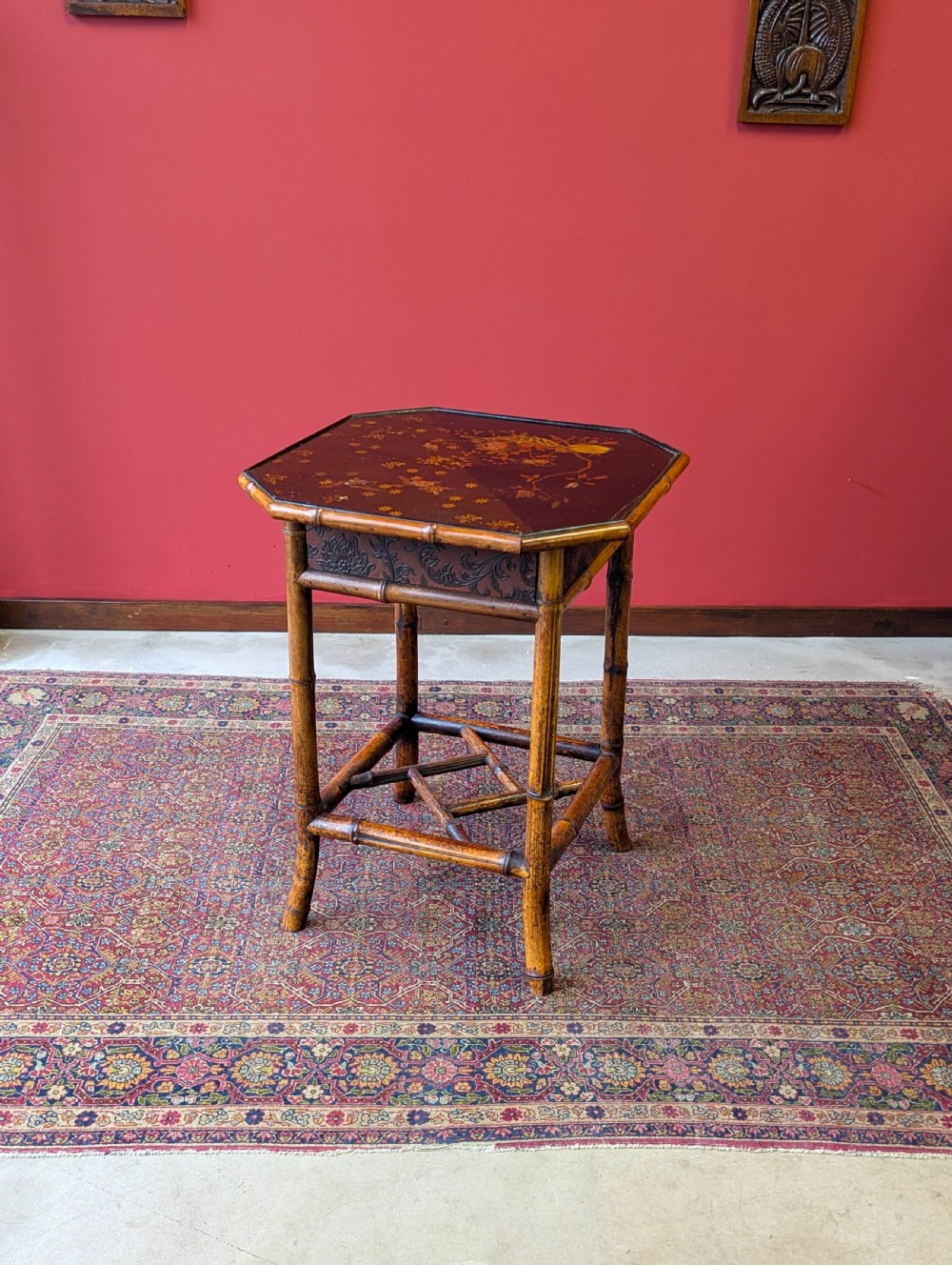Antique Victorian Aesthetic Movement Bamboo Work Table c.1890
 View X