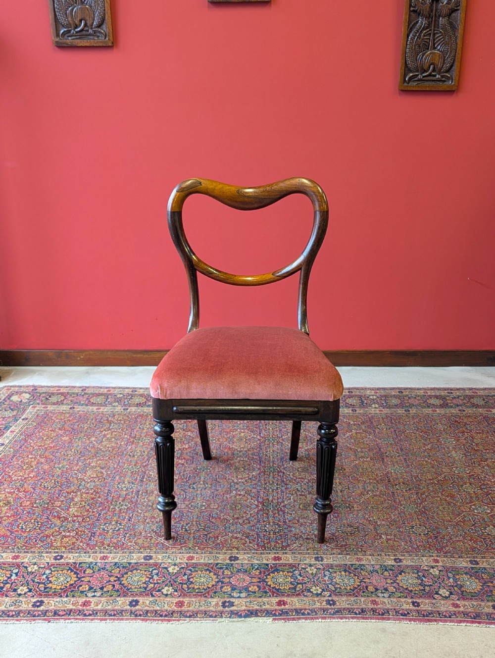 Set of Three Antique Victorian Rosewood Parlour Chairs / Dining Chairs View VIII